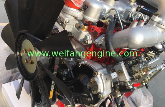3000rpm 4JB1-TG3 diesel engine prime power 75KW for power of  the fire fighting pump in red