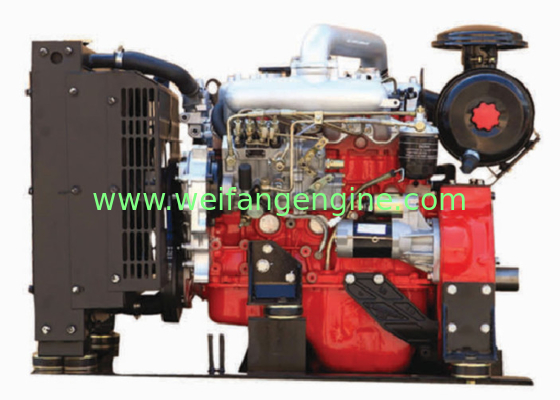 3000rpm 4JB1-TG3 diesel engine prime power 75KW for power of  the fire fighting pump in red